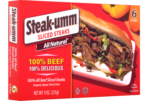 100% Beef Sliced Steaks