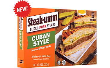 Cuban Style Pork Sliced Steaks packaging