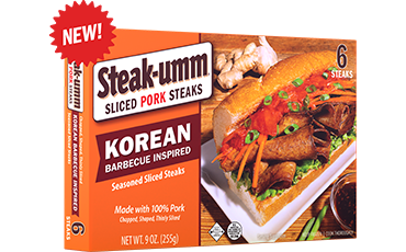 Korean Barbecue Inspired Pork Sliced Steaks packaging