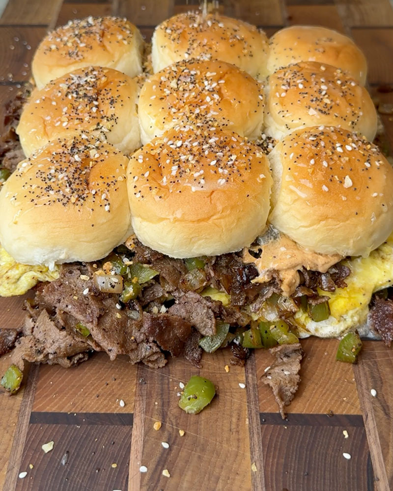 Steak & Egg Breakfast Sliders