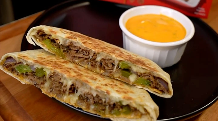 Cheesy Steak-umm Crunch Wrap