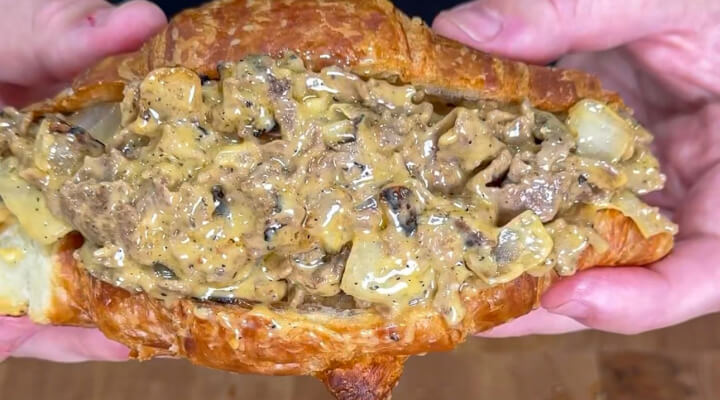 Philly Cheesesteak Croissants