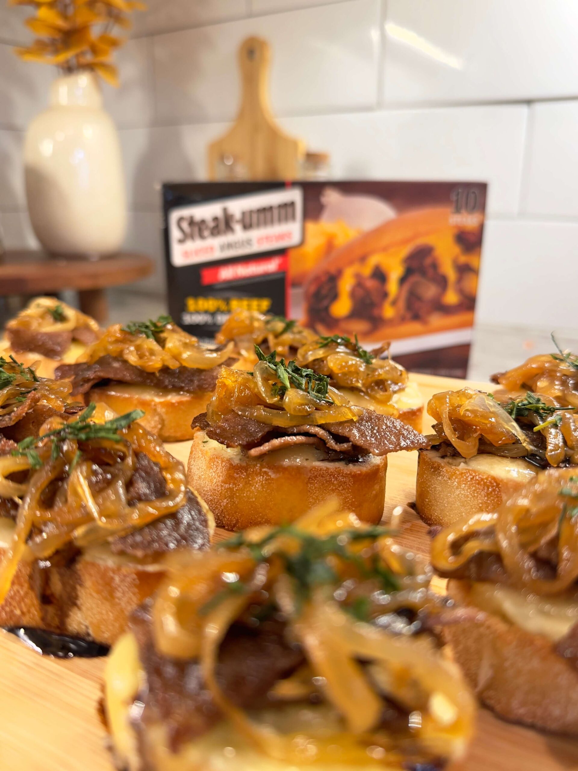 Steak Crostini with Caramelized Onions