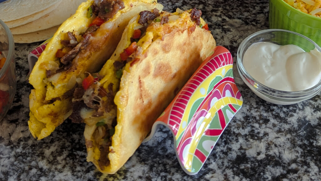 Smash Breakfast Tacos